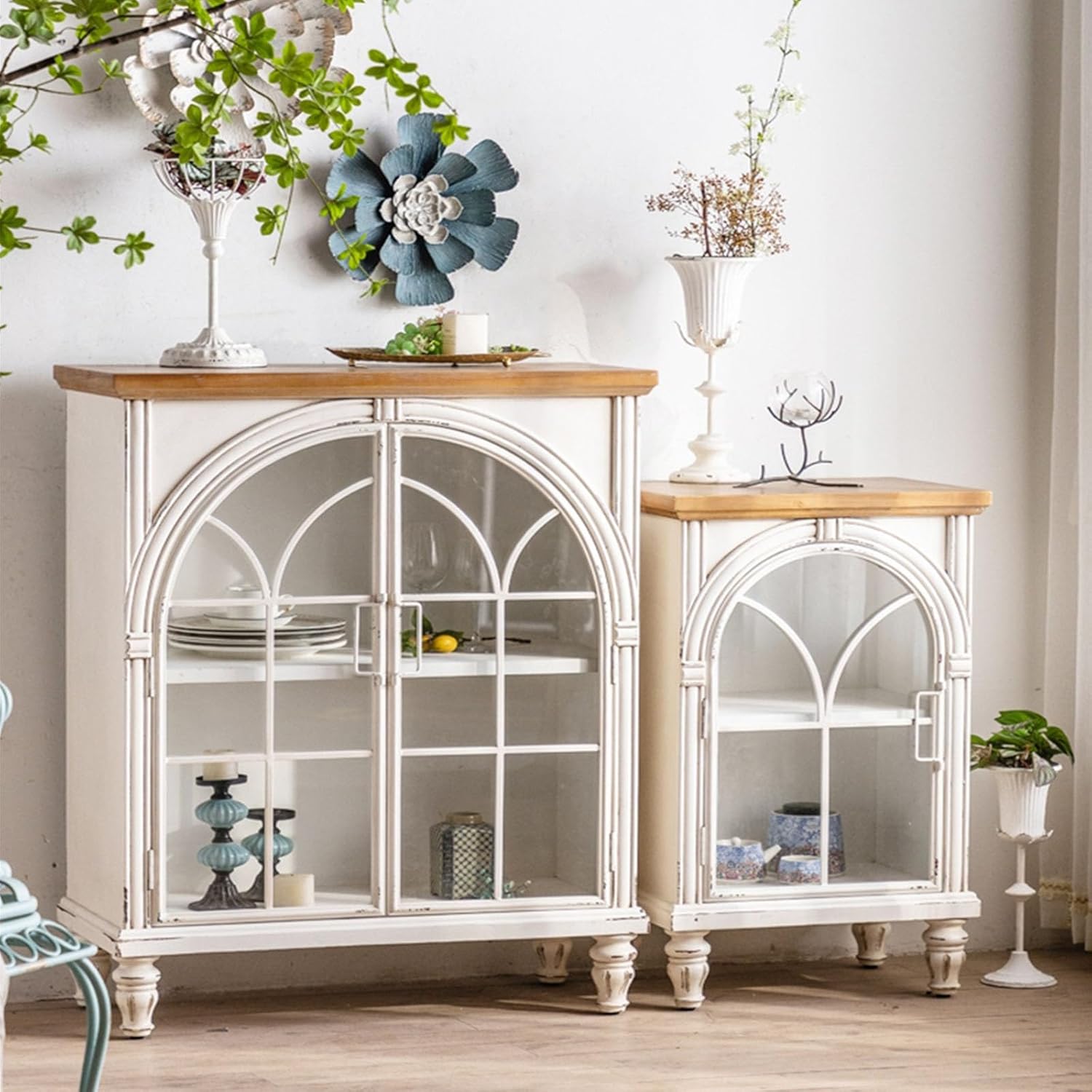 Buffet Cabinet Sideboard Buffet Cabinet, Kitchen, Wood Accent Storage Credenza, Console Table for Living Room, Hallway, Dining Kitchen Cabinet