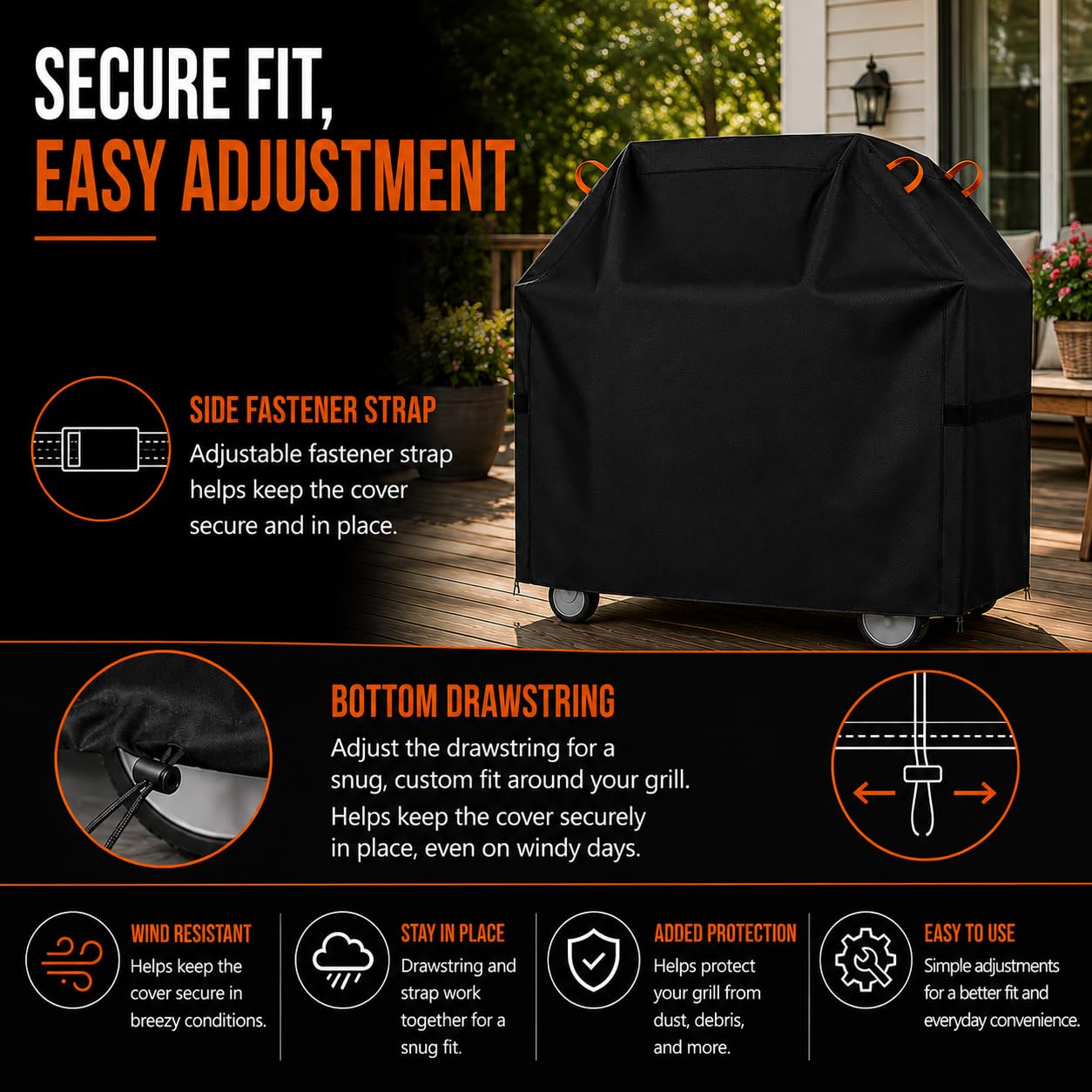 Housse de Barbecue pour SOMAGIC Brasero de Cuisson / 300907 2024–Present*, Housse de Protection Barbecue en Tissu Oxford pour Grill d'Extérieur, Protection Tous Temps et Anti-Poussière