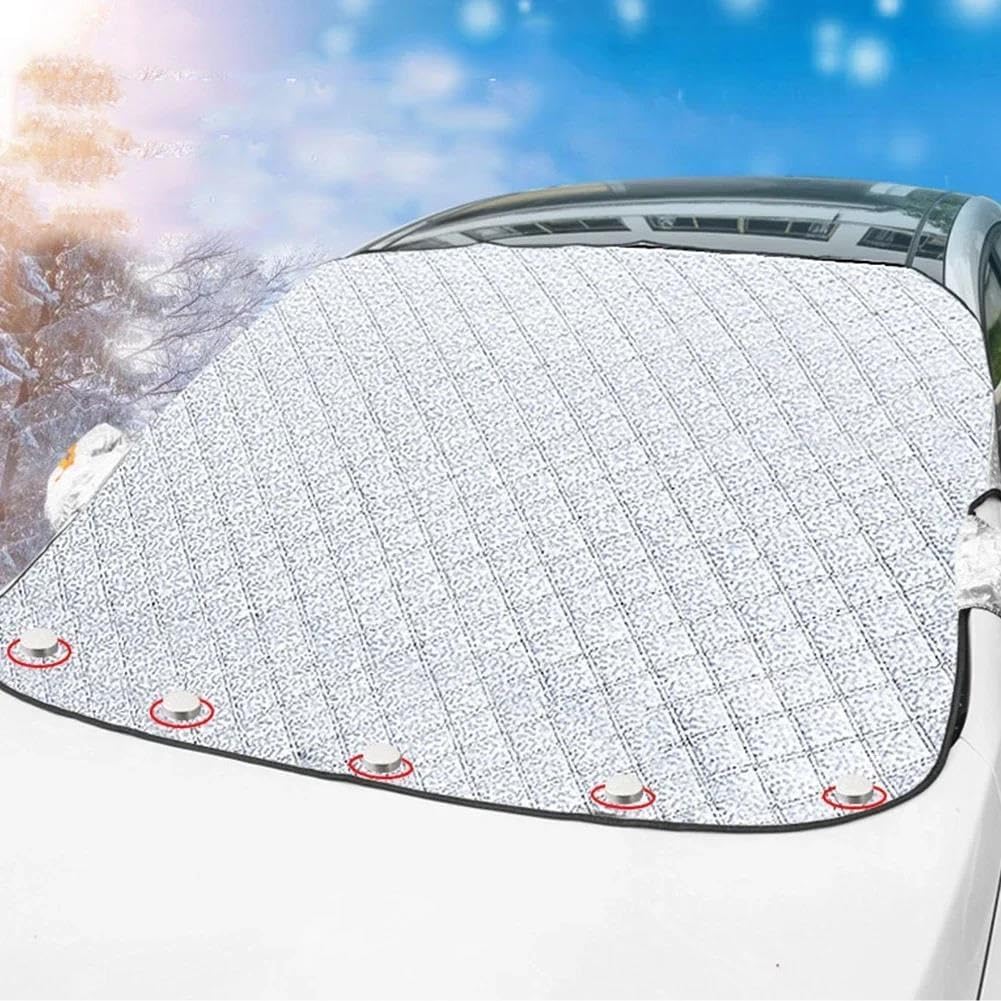5/9 Magnet Car Windshield Snow Frost Sunshade Magnetic Waterproof Winter Shield Front Cover Protective Snow Cover(5 Magnets)