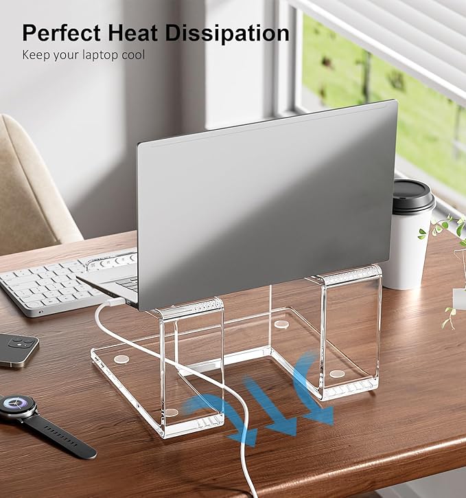 Soporte Acrílico para Laptop FUCDTEFC 10-15.6 Pulgadas Transparente miniatura 3