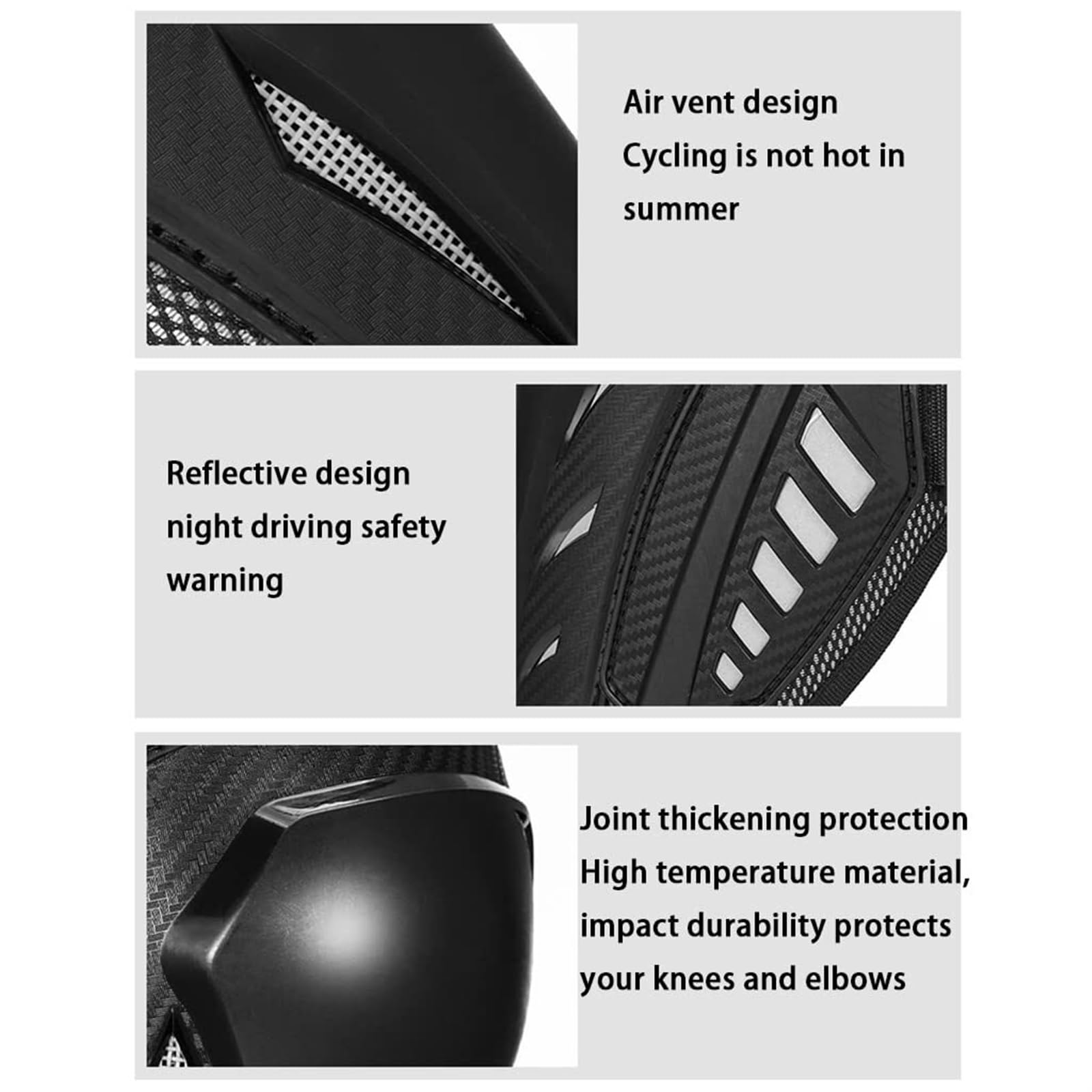 Kniepolster Kniekissen Motorrad Kniematte Unisex Anti-Fall Motorrad Reiten Knieschützer Winddicht Warm Anti-Fall Schutzausrüstung Knieschoner Protektoren Set Für Motocross ATV Mountainbike