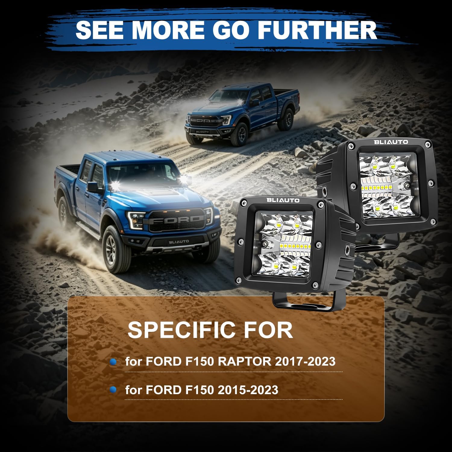 LED Ditch Light Kit for 2015-2025 Ford F150 & 2017-2025 F150 Raptor
