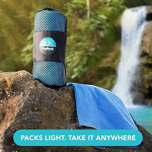 Miniatura 69 de Youphoria Toalla de viaje de microfibra de secado rápido, ligera, toalla de secado rápido para camping, playa, mochilero, senderismo y deporte Gris