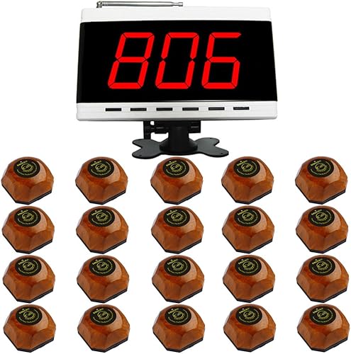 SINGCALL Sistema inalámbrico de llamadas de mesa de restaurante, camarero que llama para el cliente que consigue asistente presionando un botón de