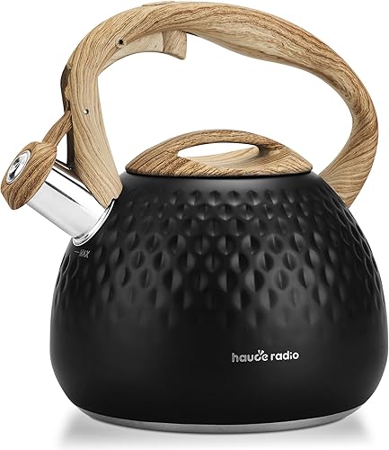 Hervidor de té tetera de 26 litros con mango ergonómico de grado alimenticio de acero inoxidable para té café azul leche