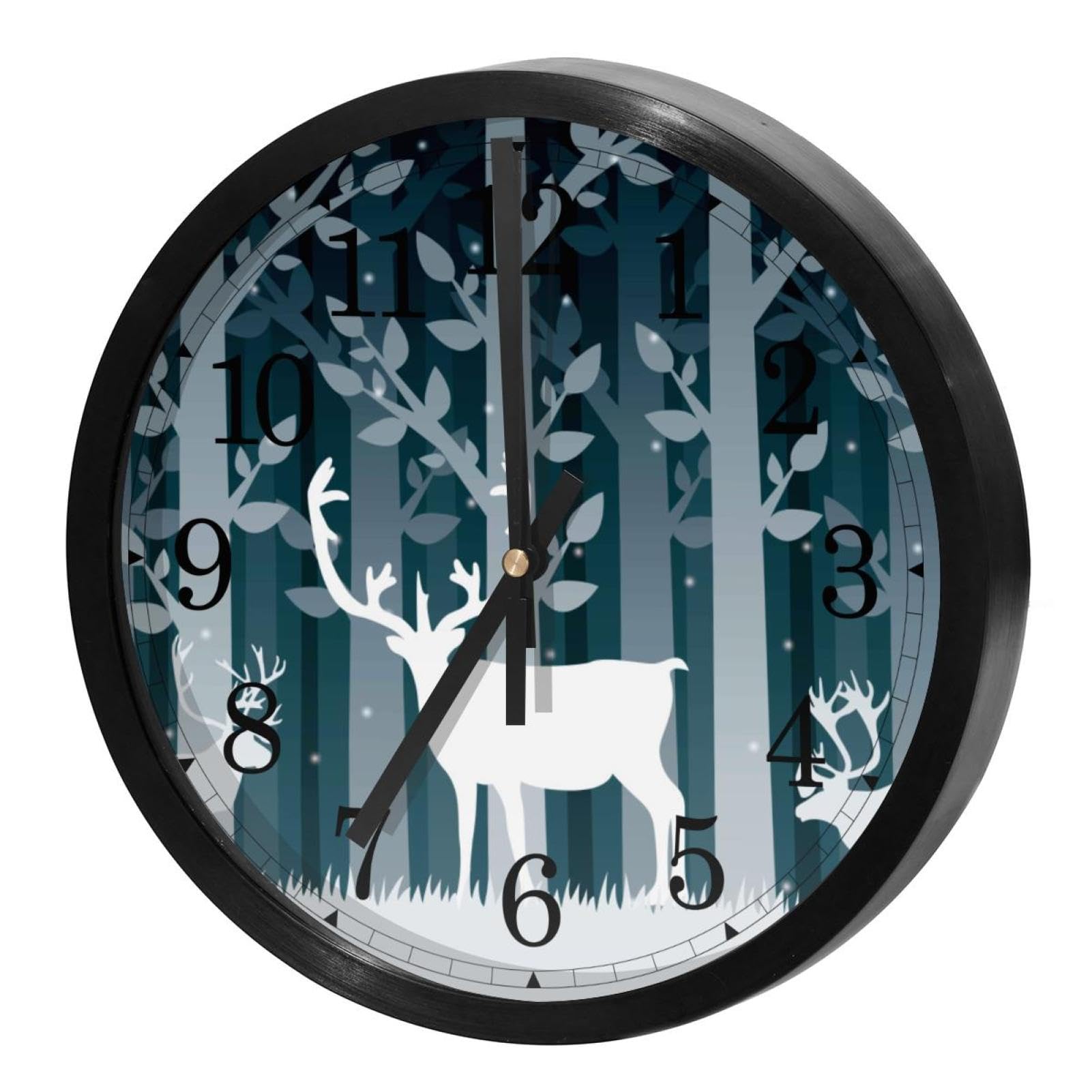Horloge murale ronde Caribou des neiges pour la cuisine