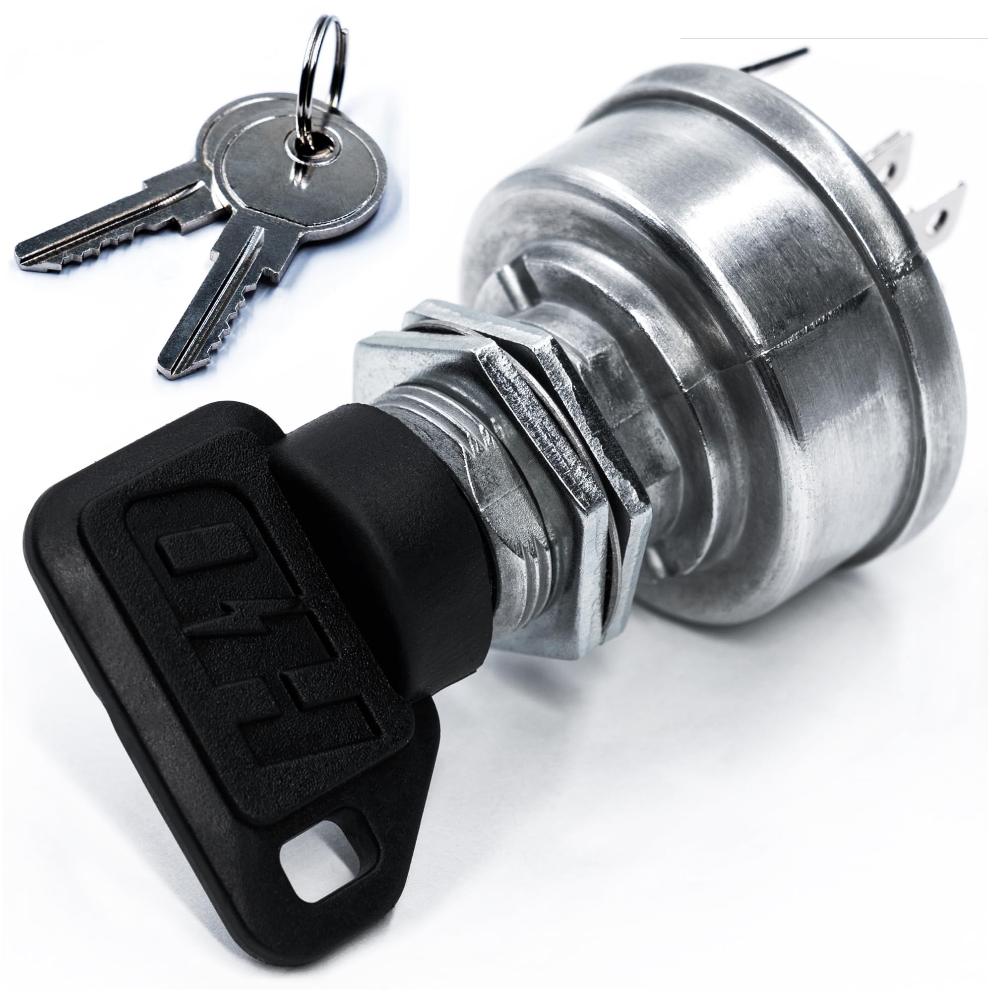 HD Switch Starter Ignition Key Switch for John Deere Gator AUC14659, AUC12681 w/ 1 Protective Umbrella Key & 2 Spares