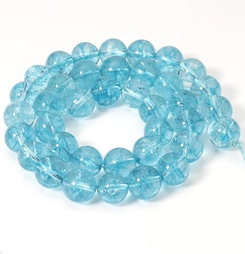 Miniatura 6 de 60 cuentas de piedras preciosas de topacio azul natural natural de 0.236 pulgadas (0.236 in), redondas y sueltas, para la fabricación de joyas,