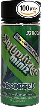 Shrumfuzed Miniz - Proprietary Nootropic Gummy - Now with New Improved Taste - Lions Mane, Reishi, Chaga, Cordycep, and Proprietary Nootropic Mushroom Blend 100pk, Assorted