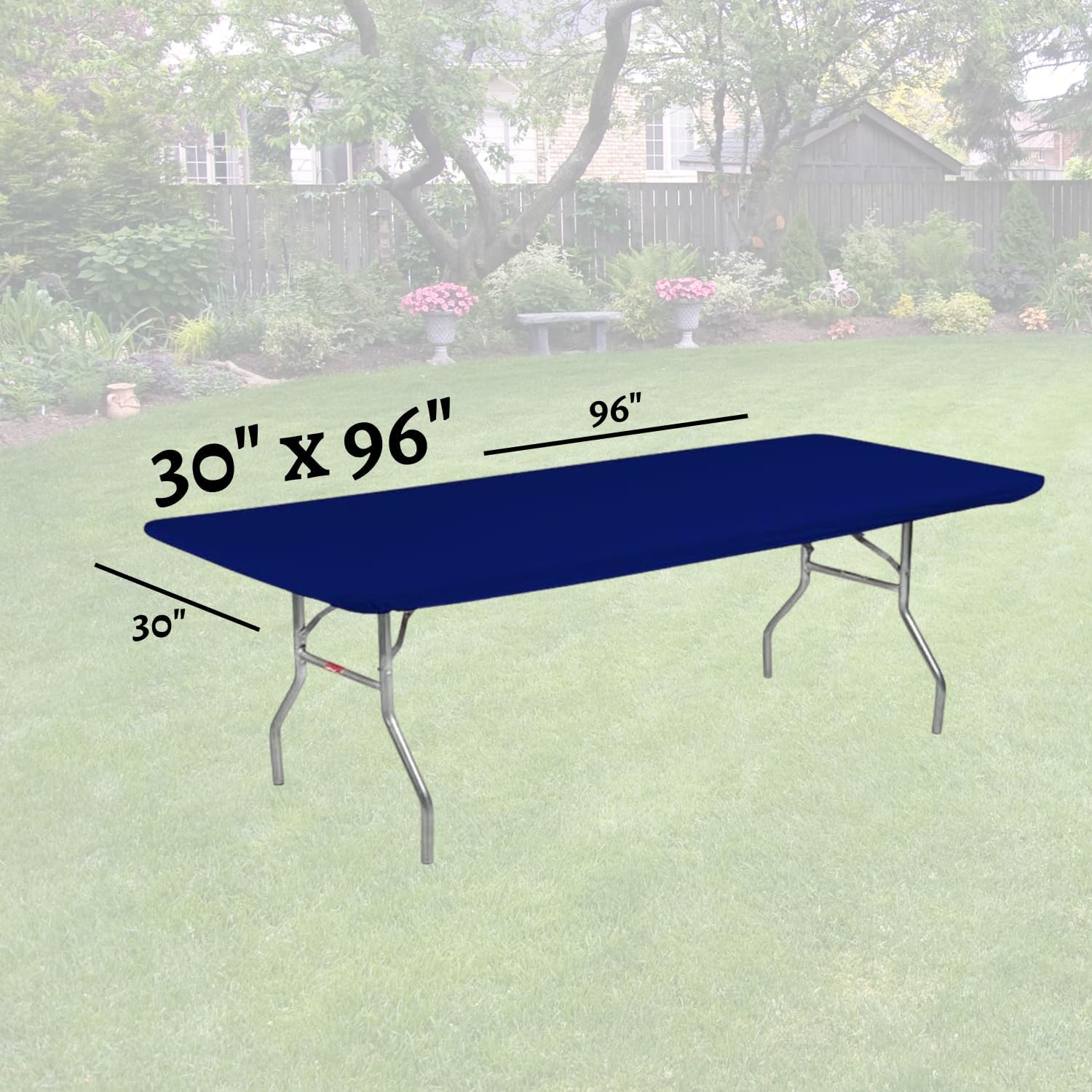 Kwik Covers 8' Rectangle Plastic Table Covers 30" X 96", Bundle Of 5