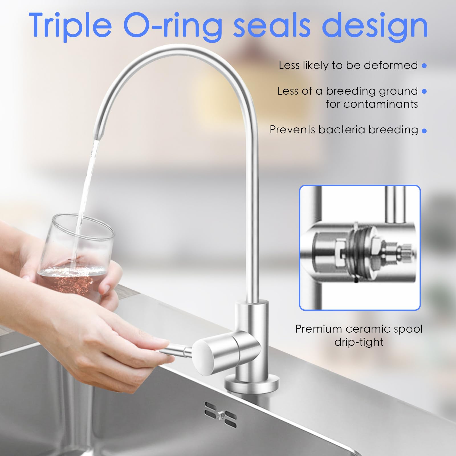 Kitchen Water Filter Faucet Lead-Free Drinking Water Faucet For Reverse Ososis Syste And Water - View #6