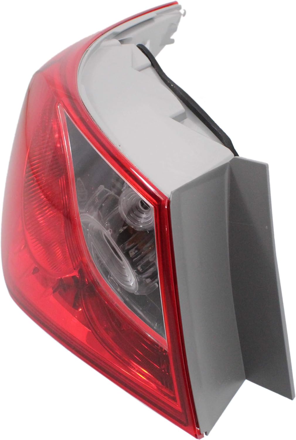 Evan Fischer Driver Side Outer Tail Light Assembly Compatible With 2011-2014 Hyundai Sonata Body Mounted With Bulb