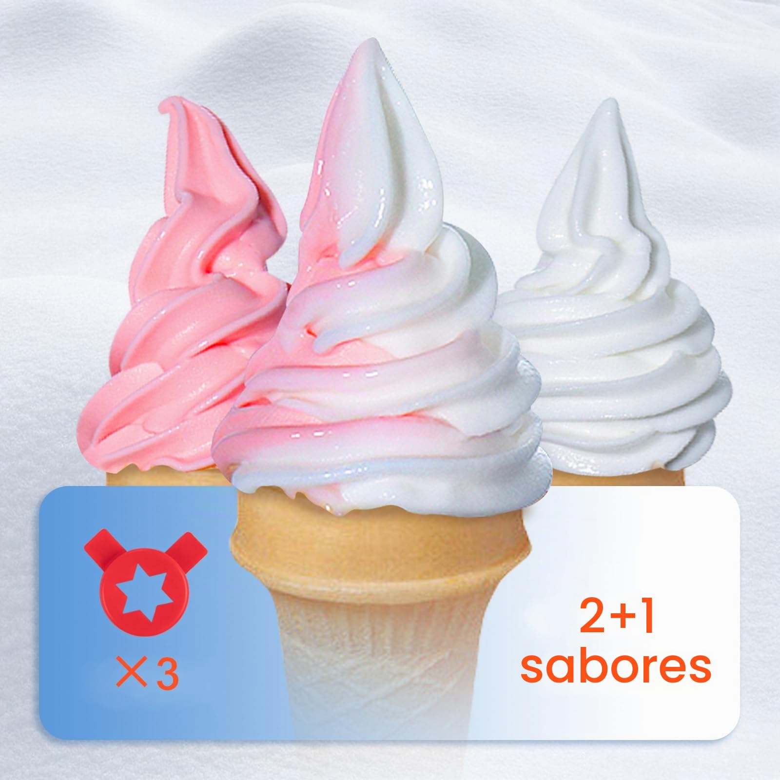 VEVOR Máquina de Helados Comercial Máquina de Helado Suave Plata 22-30 L por Hora Máquina para Hacer Helados Suaves en Cafeterías, Buffets, Tiendas de Bebidas, Restaurantes