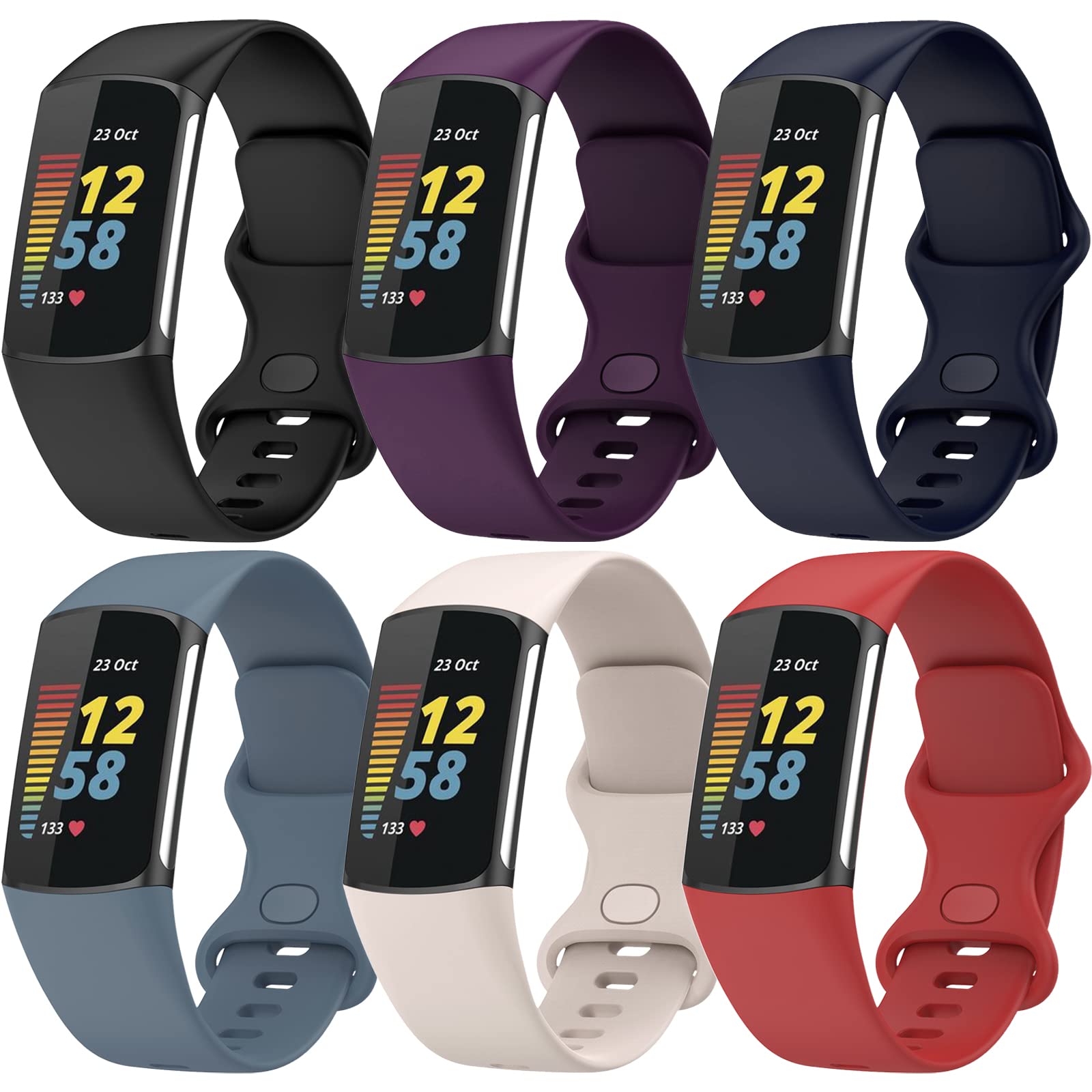 TopPerfekt Straps Compatible with Fitbit Charge 6 Strap