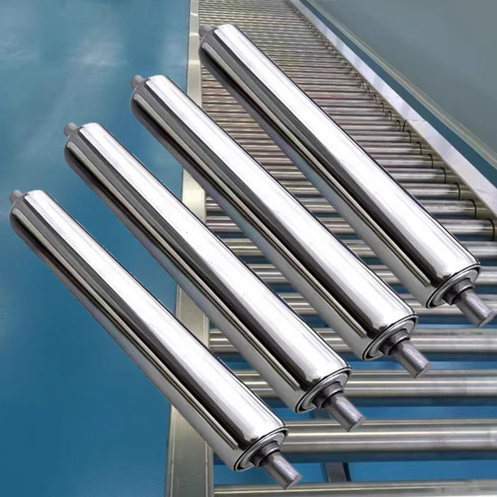 2.5 cm Schwerkraft-Rollenbahn – 25 mm Edelstahlrollen für Holzboot-Dock Materialhandhabung – und effiziente Transportlösung für schwere Lasten