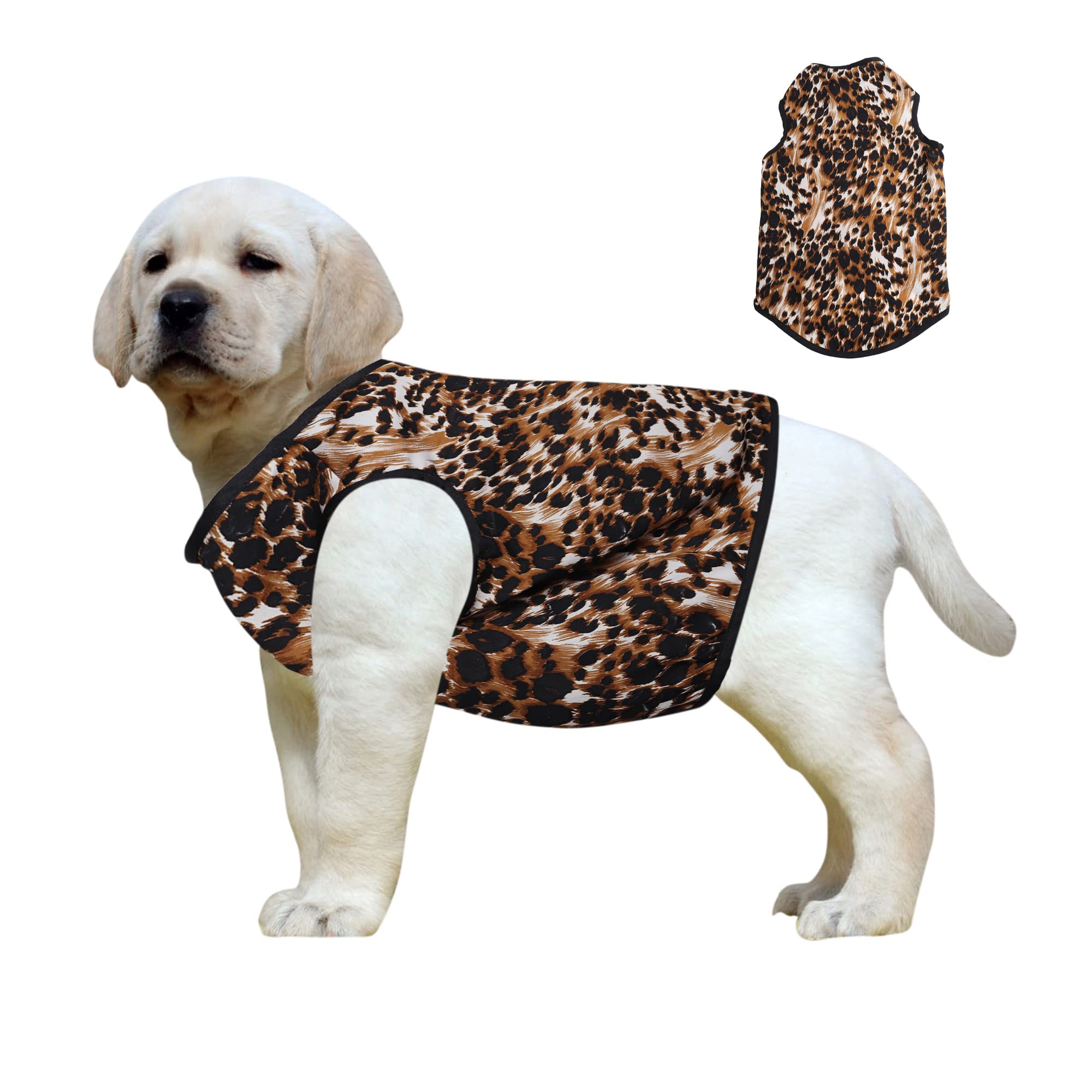 Western Era Funky Soft Cotton Dog T-Shirt | Comfortable & Breathable Dog Clothing | Sleeveless Vest Puppy Outfit |(Cheetah Print) (XSmall - 12inches) (B09WR331BZ) Amazon Price History, Amazon Price Tracker