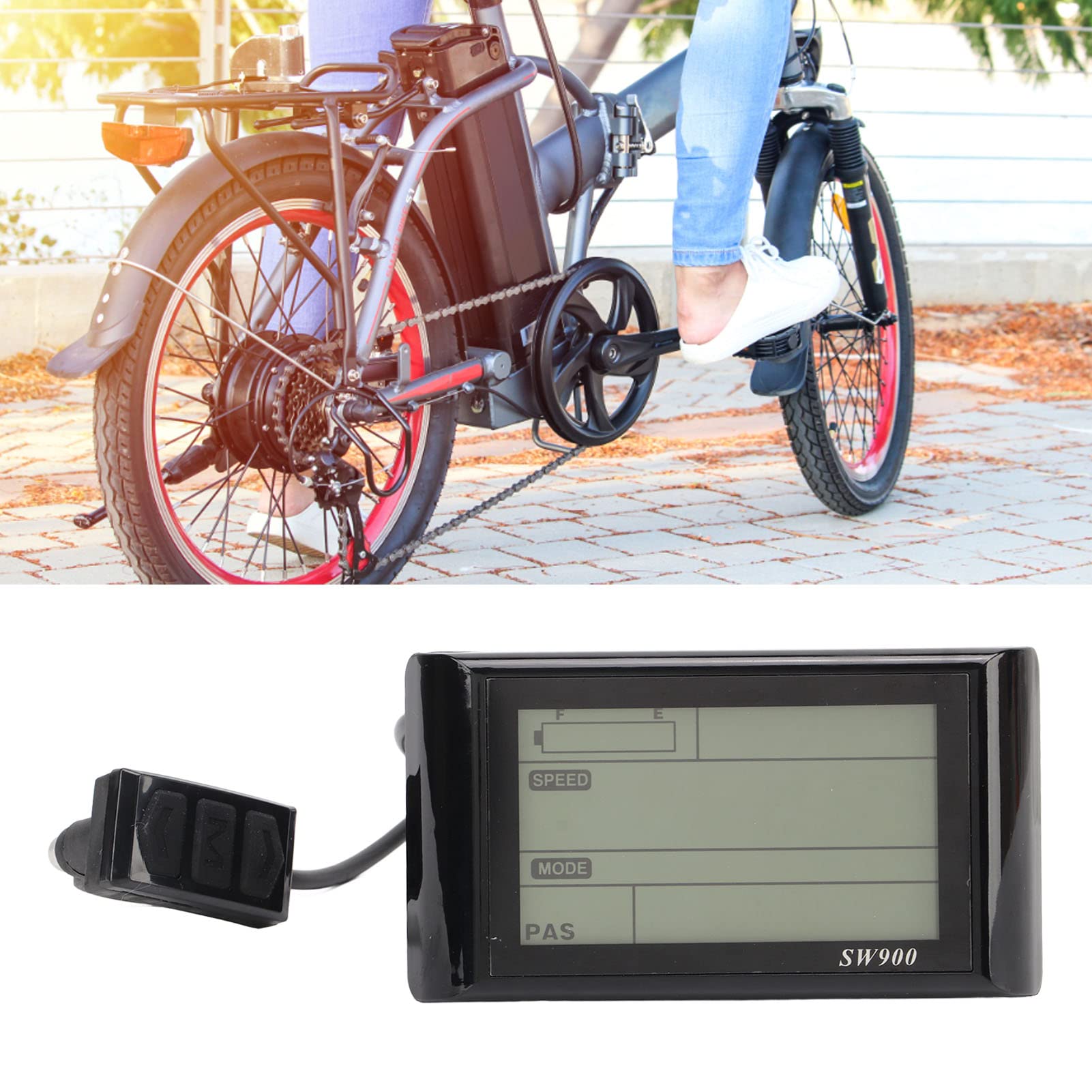 Pannello per Bici elettrica, Pannello LCD per Bici elettrica SW900 Accessori di Ricambio per Scooter Elettrico a 5 Pin Impermeabili