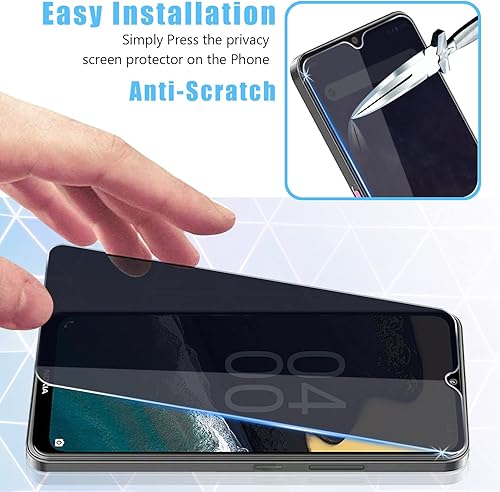 Miniatura 4 de Paquete de 2 protectores de pantalla de vidrio templado para Nokia G400 5G, película de vidrio templado Ultra HD, dureza 9H, antiespía, arañazos,