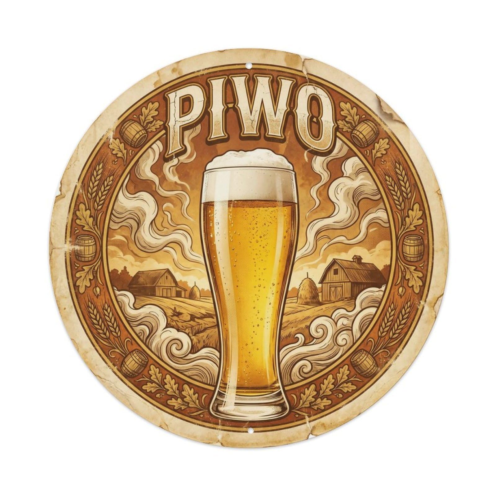 Beer Drink Culture Polish Pub Brewery Classic Cafe Metal Tin Sign