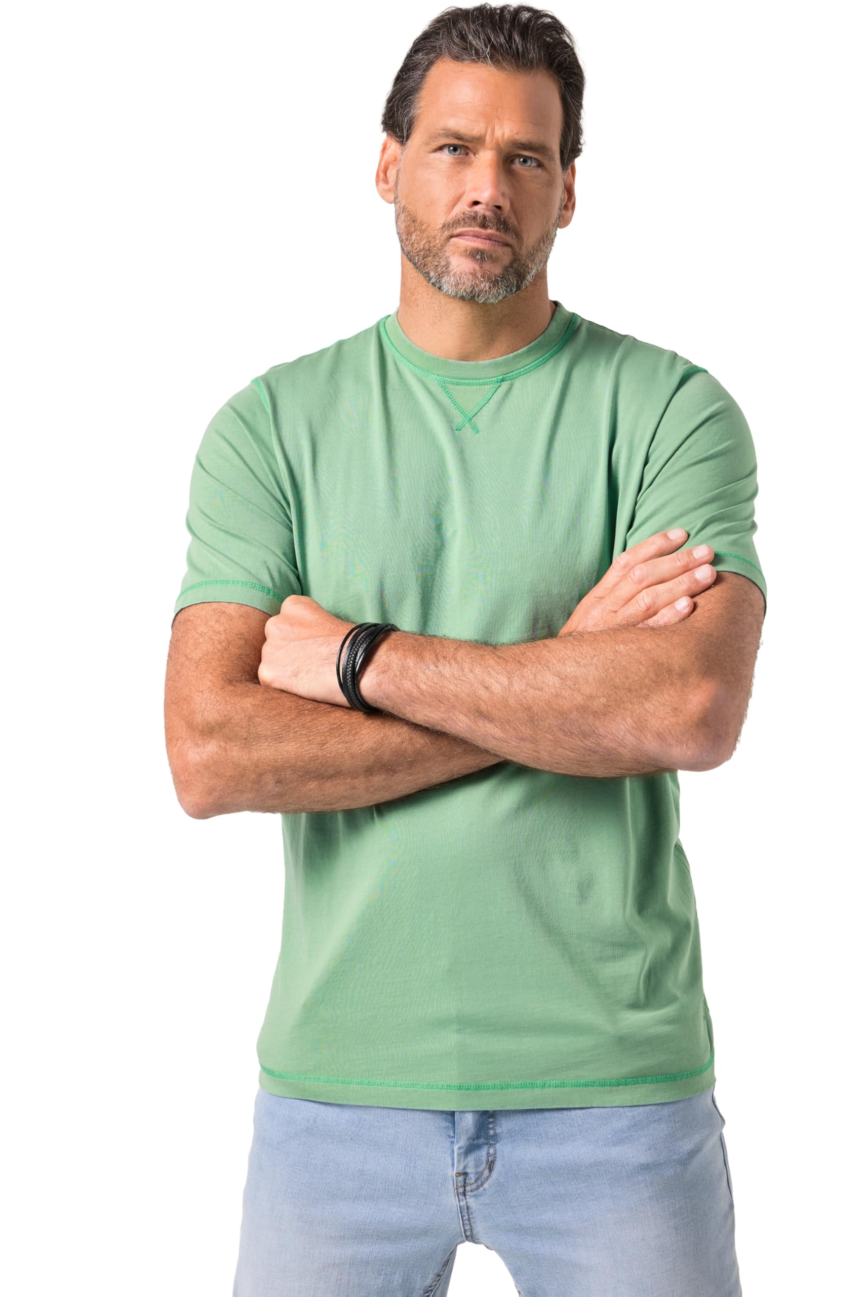 JP 1880 Herren große Größen Übergrößen Menswear L-8XL T-Shirt, Halbarm, Vintage-Look, Stickerei 834459