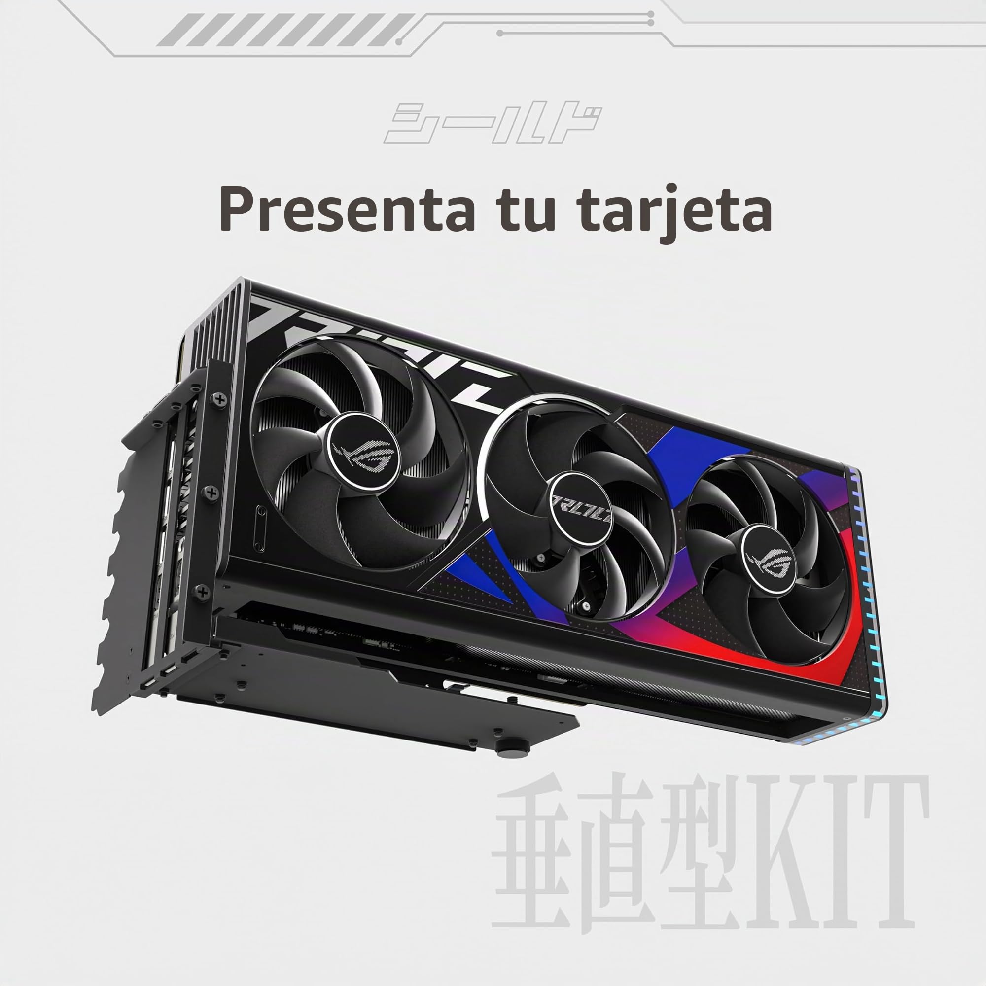 EZDIY-FAB Soporte vertical para GPU con cable vertical 4.0 de alta velocidad, módulo ARGB, 115 mm/4.52 pulgadas, extensión flexible, enchufe de 90 grados, compatible solo con apertura completa