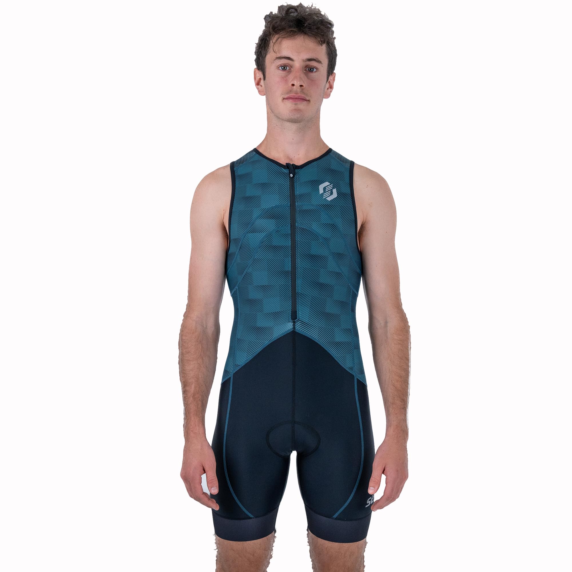 SLS3 Pro Traje de Triatlón para Hombre - Tri Suit Sin Mangas FX - Traje de Triatlón Acolchado - Secado Rápido