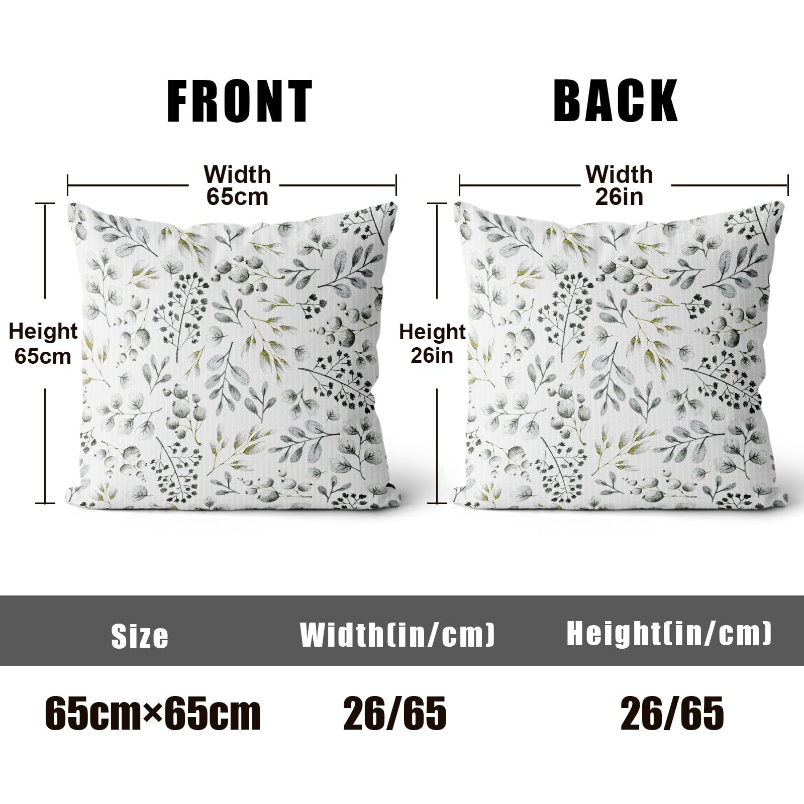 XPHZZL Cushion Covers Set of 2 Pack 65 x 65 cm - Image 2