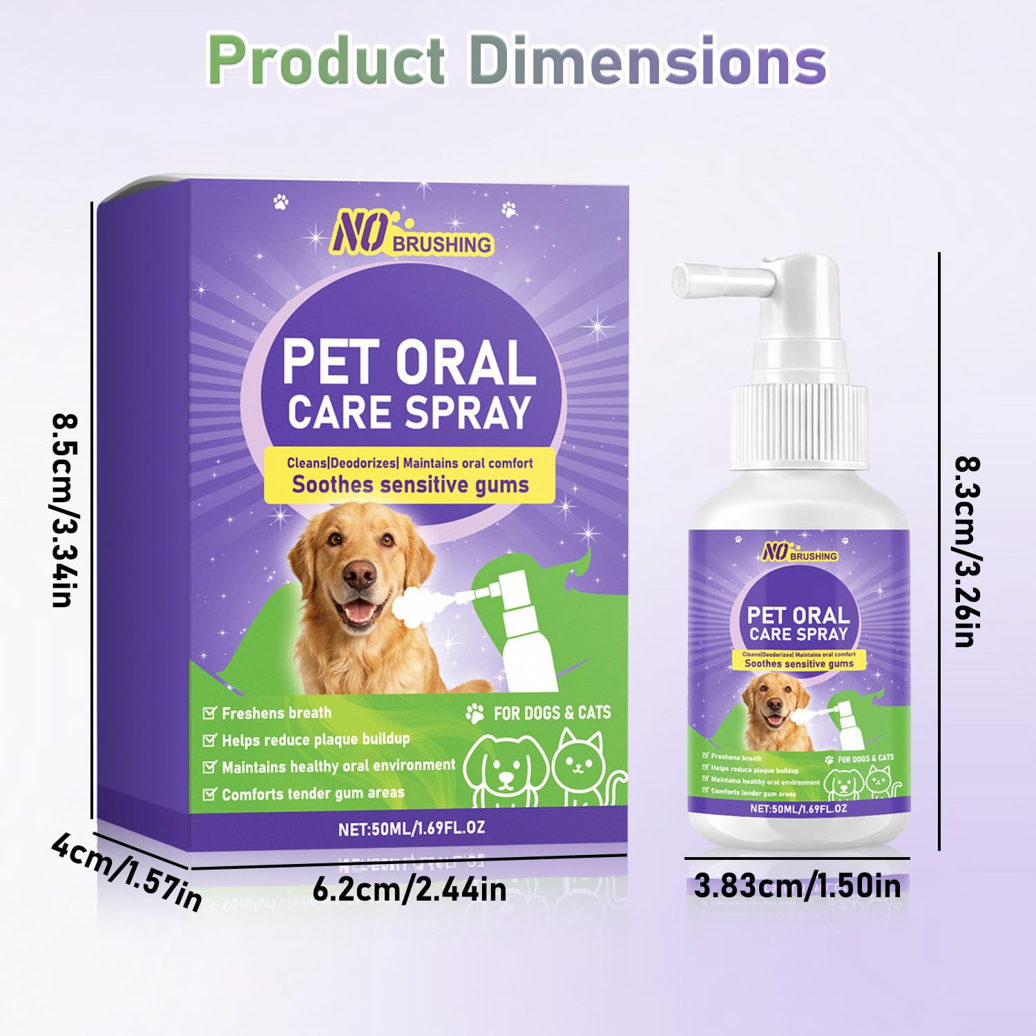 Wanban Dental Spray for Dogs - Oral Spray Bad Breath, Relieve Gum Redness & Infections, Reduce Plaque & Tartar, No Brushing Required - image 7