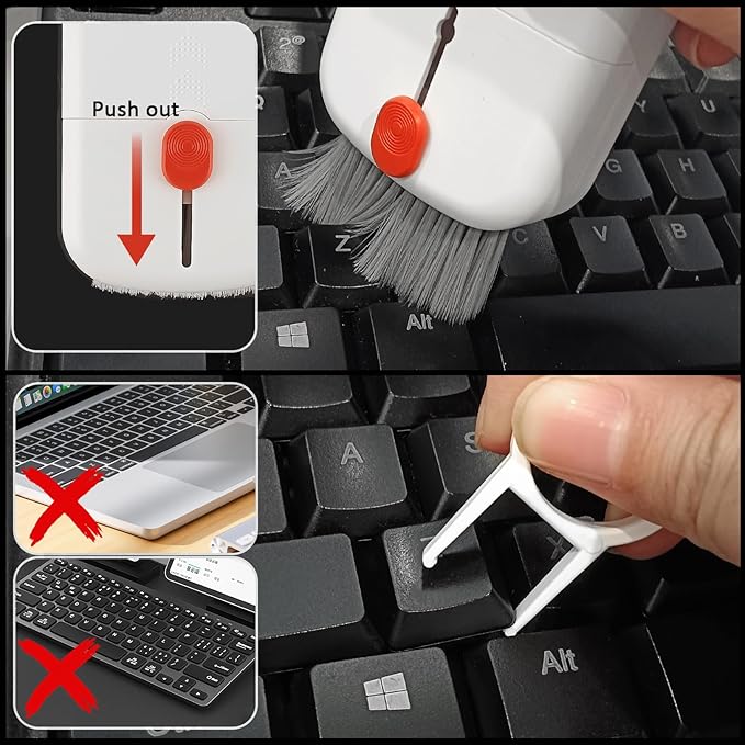 ZUFECY Kit de Limpieza para Teclado 6 en 1, Blanco miniatura 5
