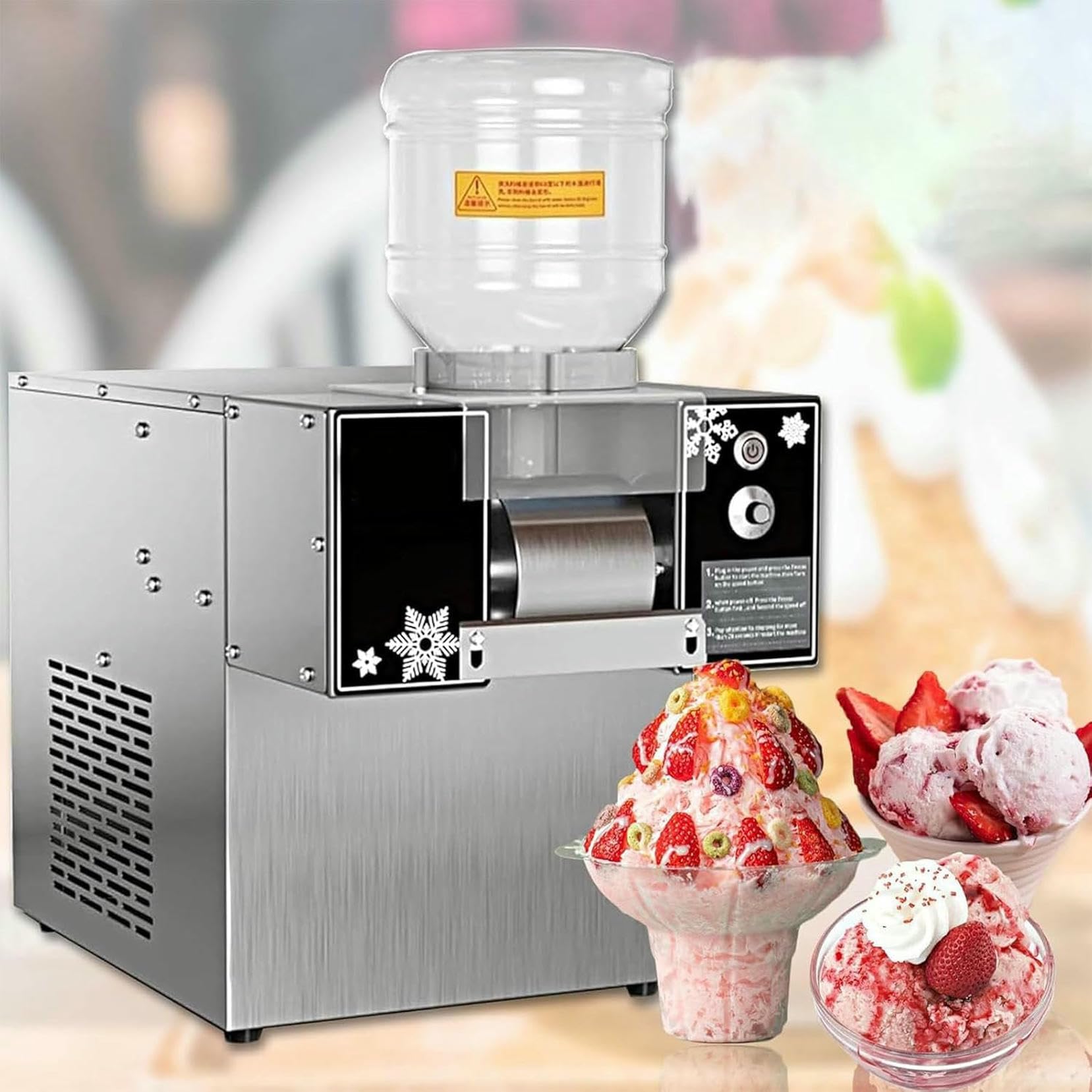 Ręczna golarka do lodów śnieżnych i bingsu, wydajne golenie w kuchni domowej i komercyjnej