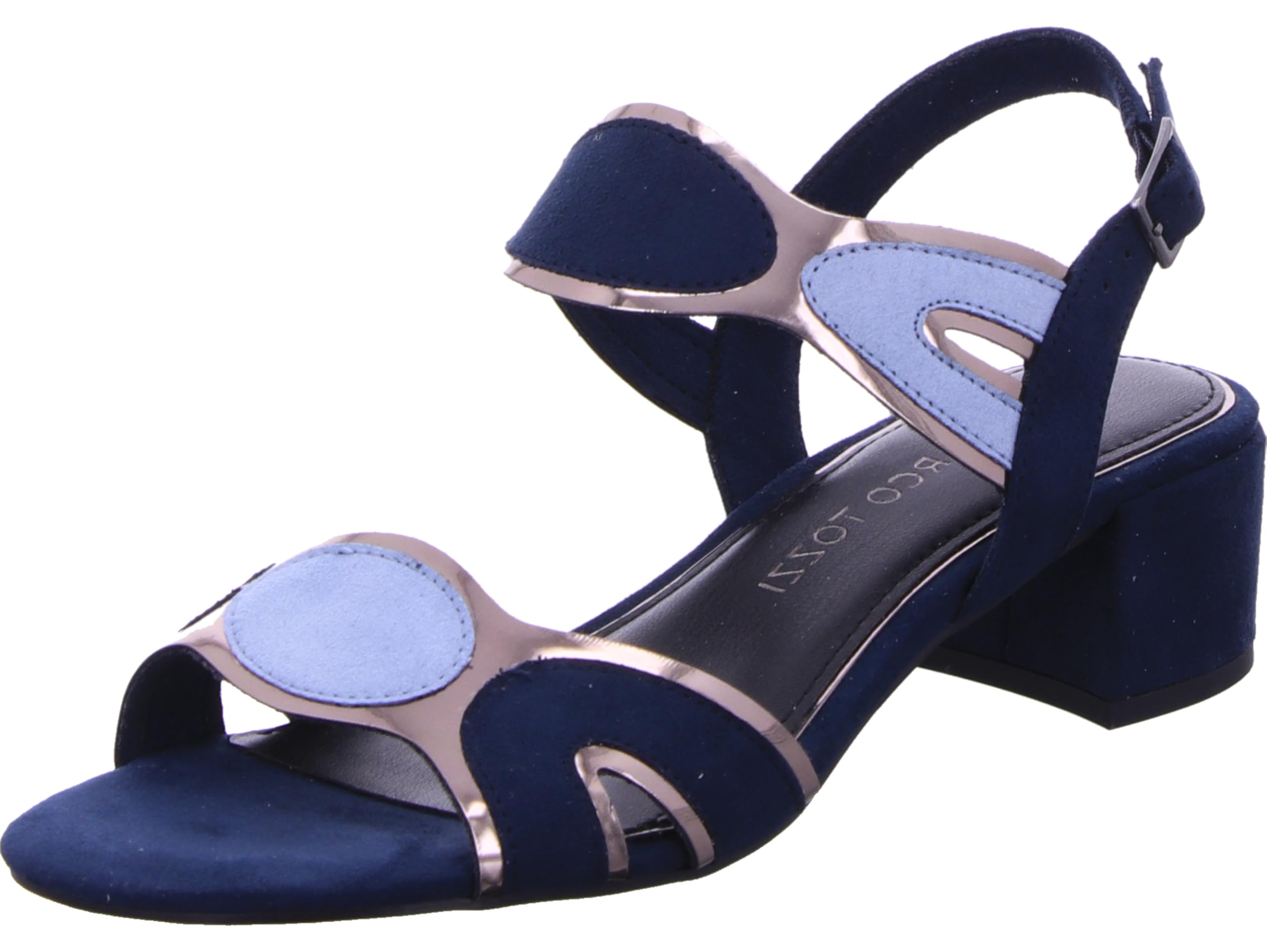 MARCO TOZZI Women's Sandal soft Feel Me Footbed Vegan soft Lining Vegan, blue (NAVY COMB), 6 UK