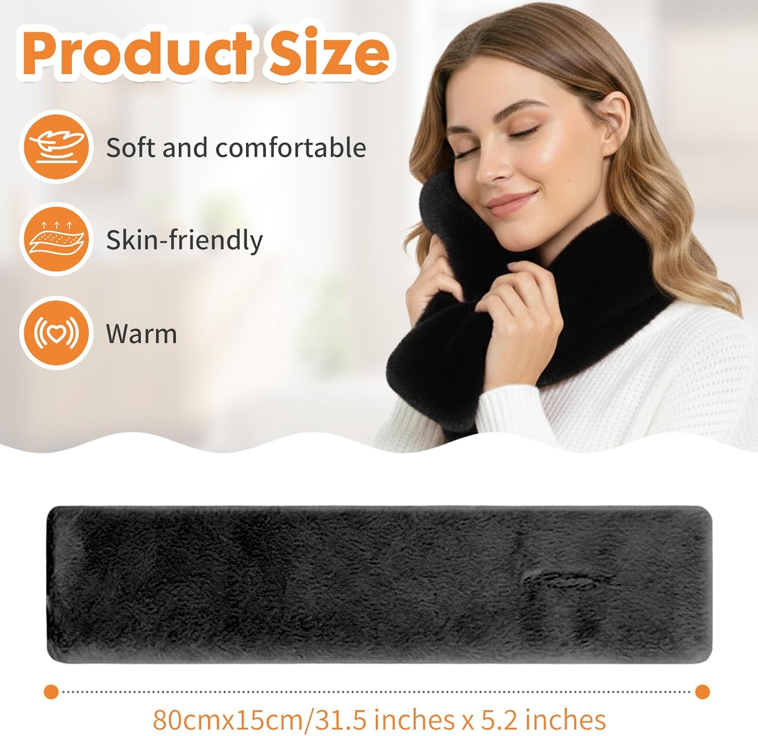 Barelove Short Women's Faux Fur Collar Scarf Wrap, Cold Winter Warm Stole Scarf Shawl Shrug Neck Warmer Wrap