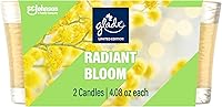 Glade Radiant Bloom Limited Edition Jar Candles, Essential Oils Infused Floral Scent, Spring Energy, 2-Pack 8.16 oz