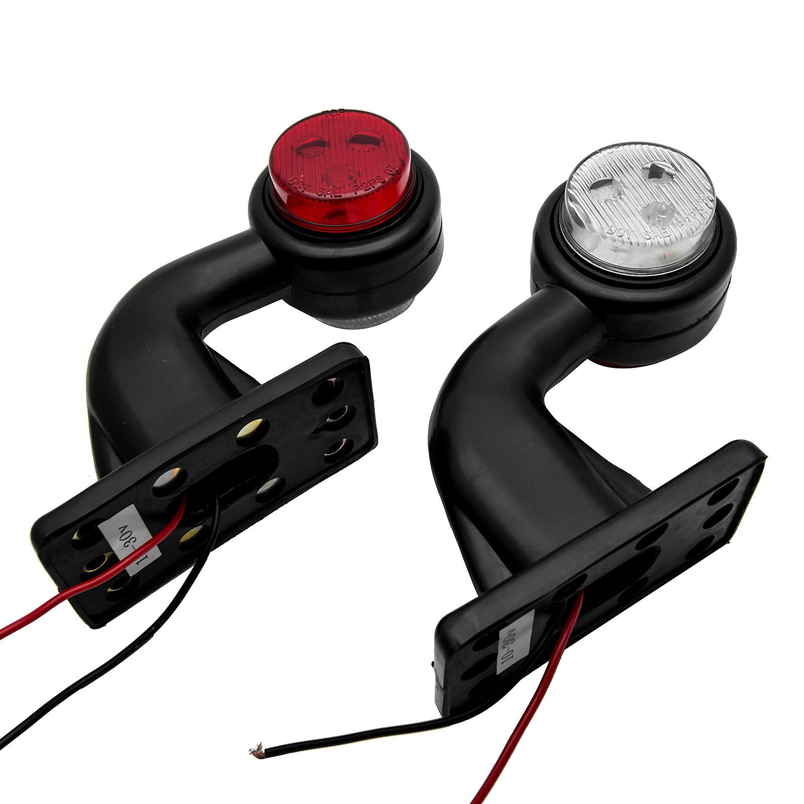 MASO Car Side Light 2X 12V 6LED ELBOW SIDE MARKER LIGHTS RUBBER LAMP OUTLINE TRAILER TRUCK VAN LORRY