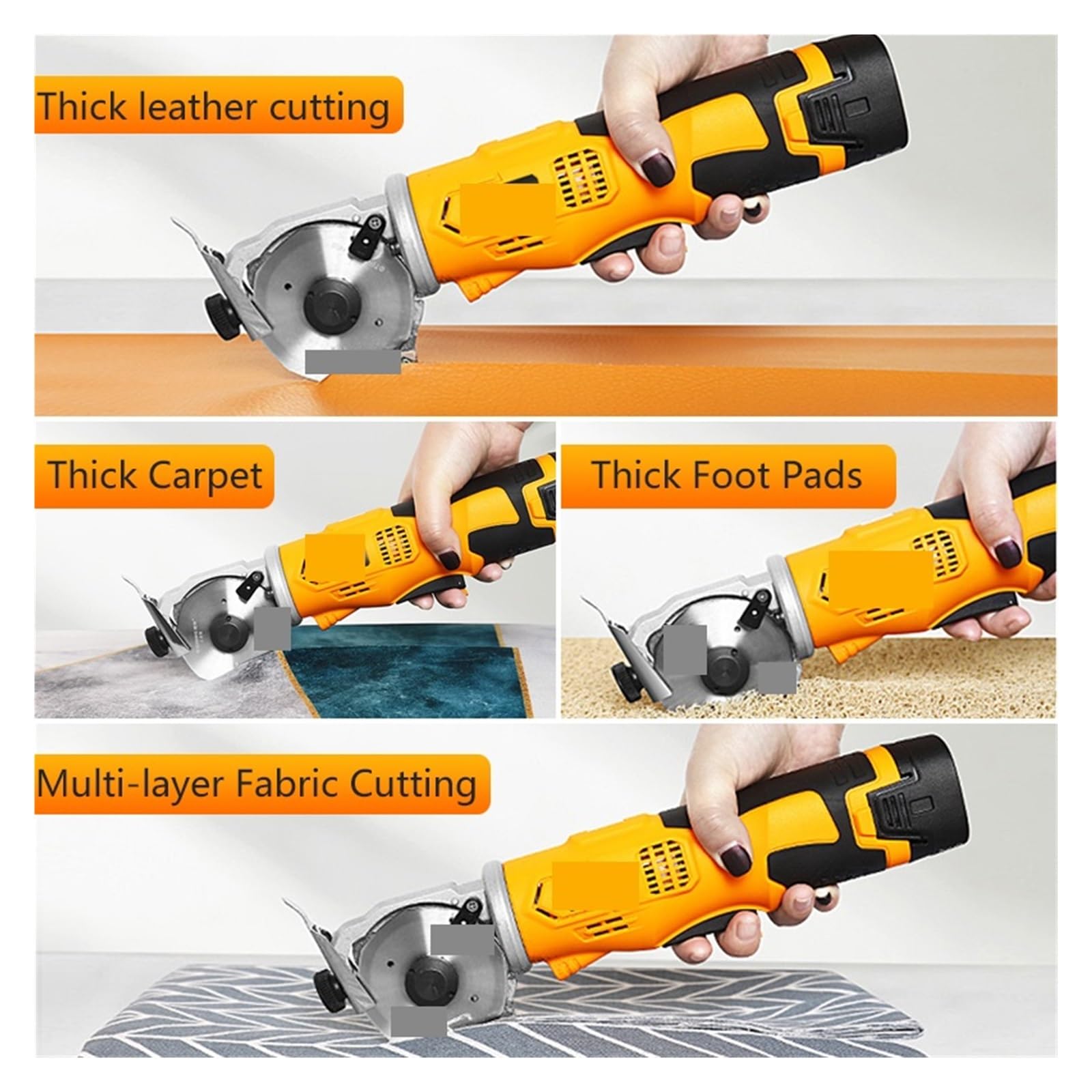 Tijeras eléctricas recargables inalámbricas de 16,8 V, tela de cuero multiusos, sastres, cuchillo redondo eléctrico, tijeras de mano