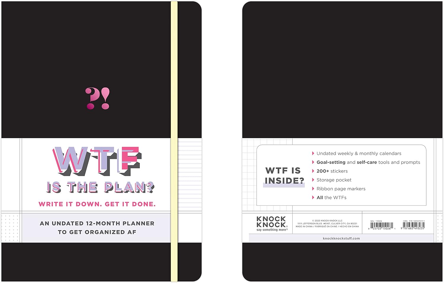 Knock Knock WTF Undated Planner and Weekly Agenda Notebook