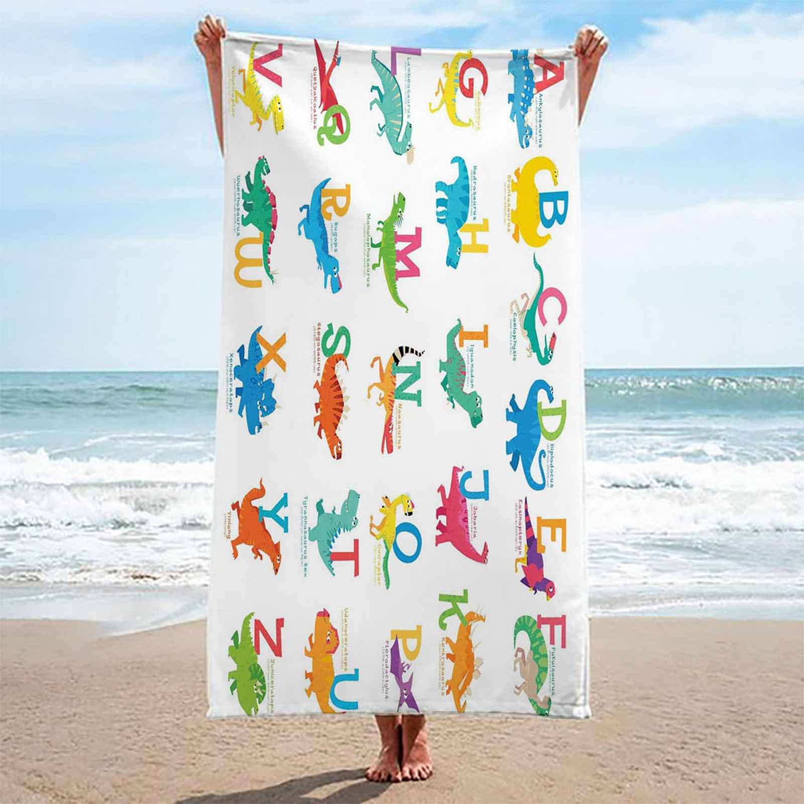 3D Drap De Plage Impression De Dinosaure Serviette De Plage Microfibre Serviette Douce Les Voyages Couverture De Plage pour La Piscine Gym Camping Natation Pique-Niques en Plein 150x200cm