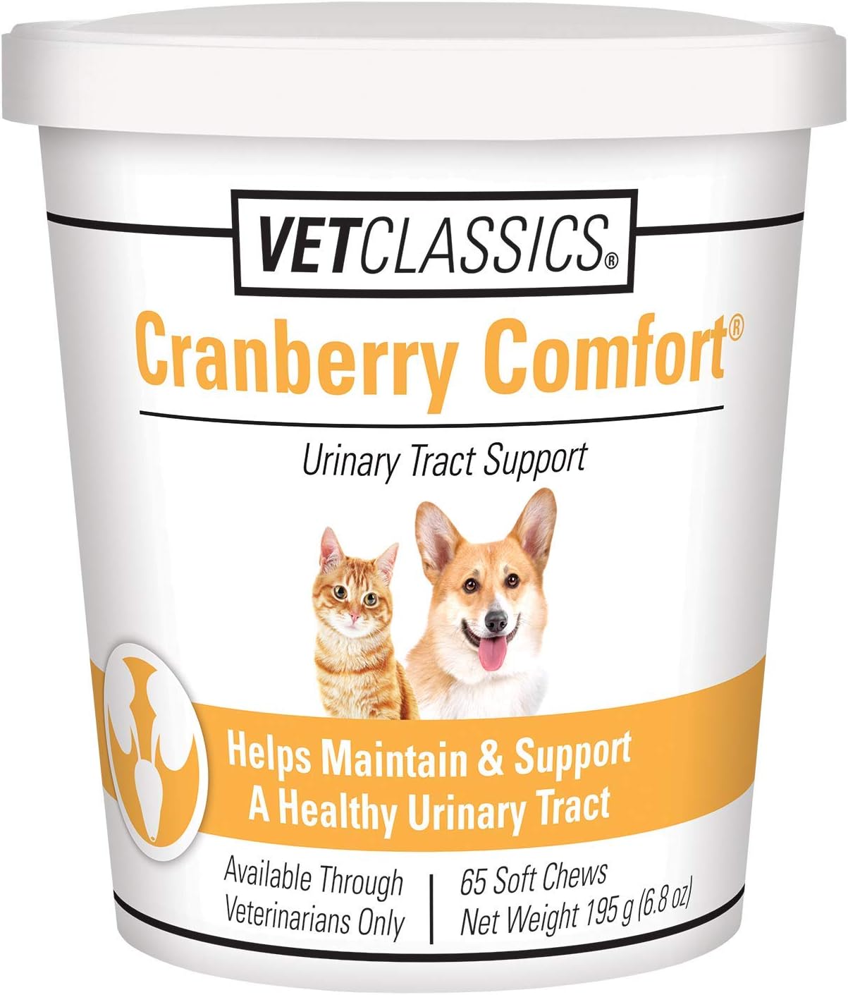 Vet Classics Cranberry Comfort Urinary Tract Pet Supplement for Dogs, Cats – Maintains Dog Bladder Health, Cat Bladder Control – Pet Supplements for Incontinence – 120 Soft Chews