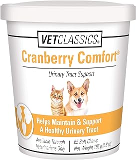 Vet Classics Cranberry Comfort Urinary Tract Pet Supplement for Dogs, Cats