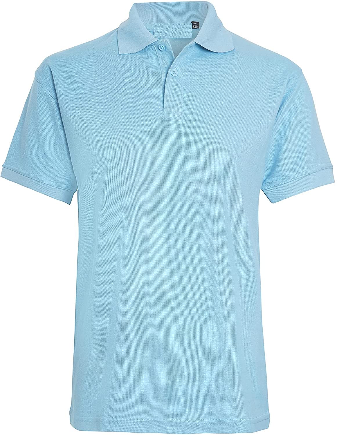 NY Deluxe Edition NY Deluxe Edition Boys & Girls Unisex Plain Cotton Polo Shirts Back to School Uniform Summer Age 5-14 Years