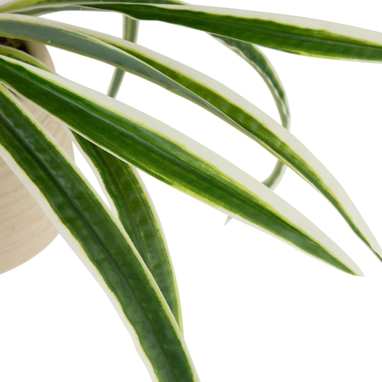 Northlight Artificial Spider Plant in Beige Ceramic Pot - 20"