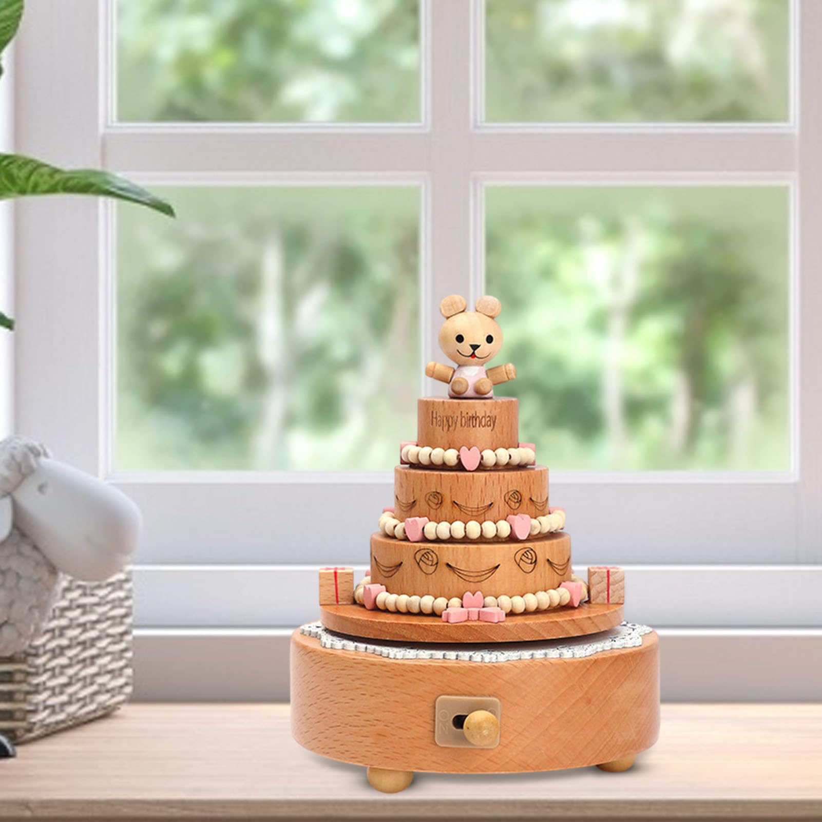Carillon in legno,Carillon in legno | Scatola musicale per ballerina del | castello di Clockwork - Giocattoli di intrattenimento per bambini con musica elegante, adorabili ornamenti per presepe per la