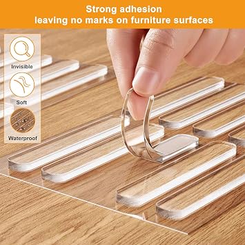 Wall Protector from Furniture Chair Back 6PCS+Door Slam Stopper Preventer 30PCS