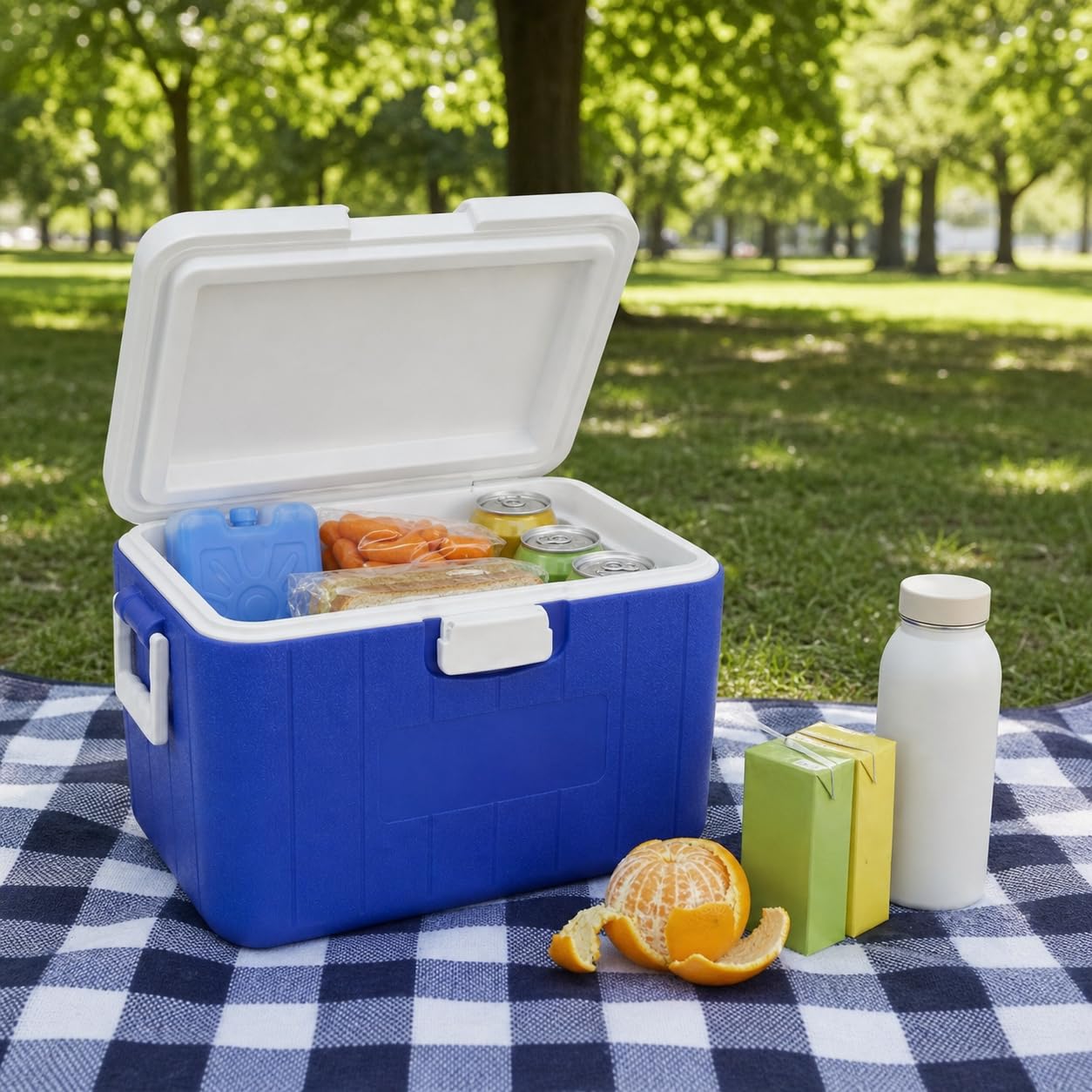 Kühlbox 30 Liter ohne, Tragbare Isolierbox und Warmhaltebox aus für Picknick und Camping, für Strand, Style to 2