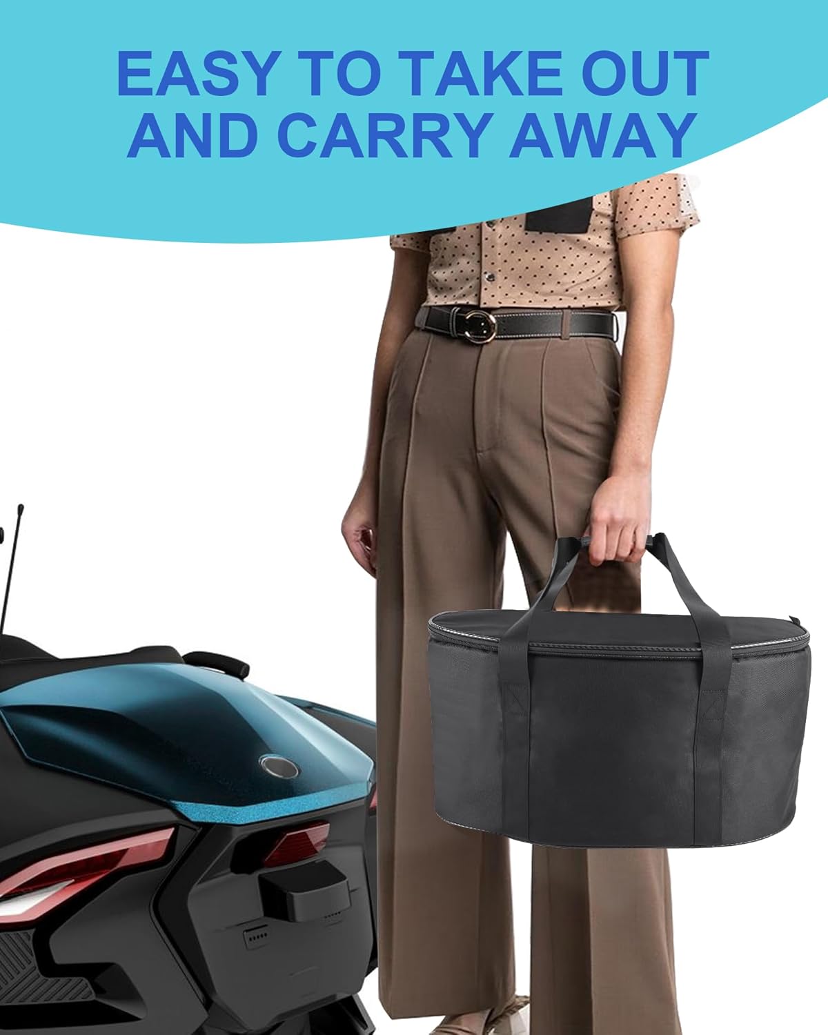 Rear Trunk Luggage Bag for Can-Am Spyder RT Limited (2020+), Waterproof Storage Compartment Liner Removable Storage Bags for Spyder RT-L Accessories