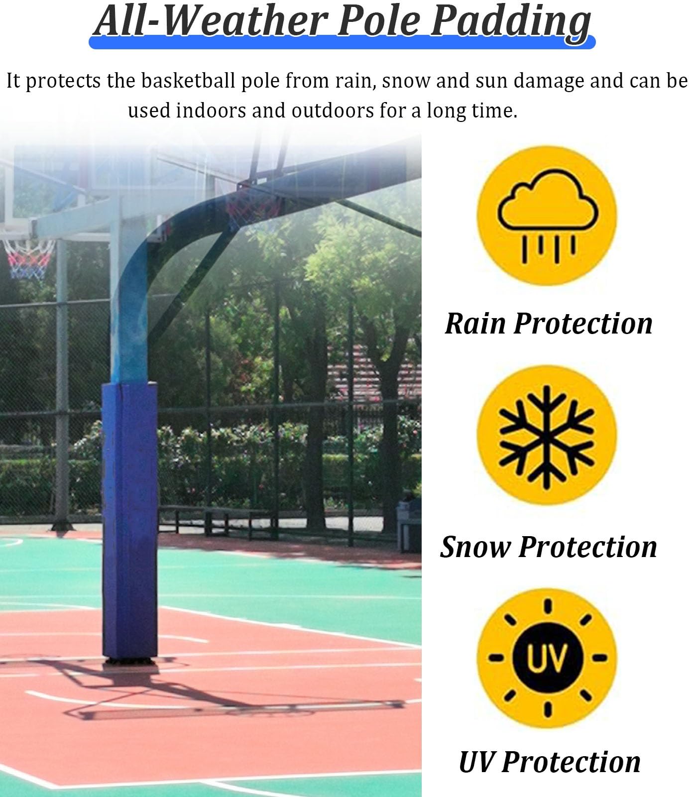Imbottitura resistente protezione anti-collisione per pali da gioco e attrezzature sportive