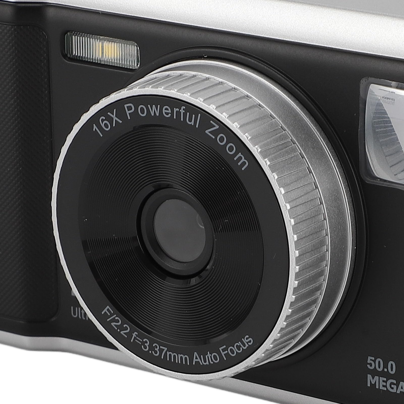 Aparat Cyfrowy 4K Aparat 50 MP z Autofokusem, 16-krotnym Zoomem i Drganiami dla Początkujących Oraz Ekranem o Przekątnej 2,8 Cala (BLACK)