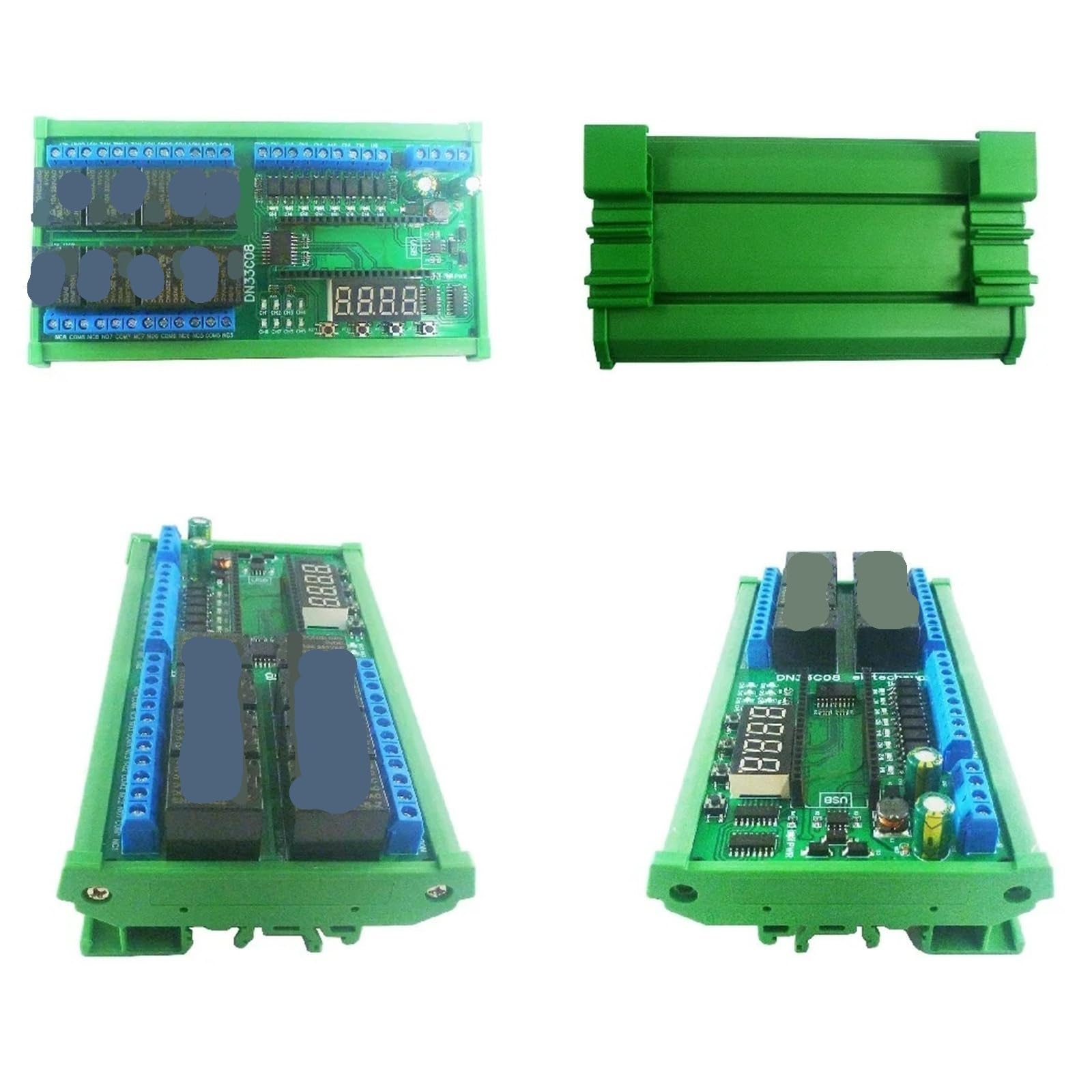 DN33C08 8ch RS485 PLC IO Scheda Espansione Modulo relè ritardo multifunzione per RasPi RPI Pico Python C++
