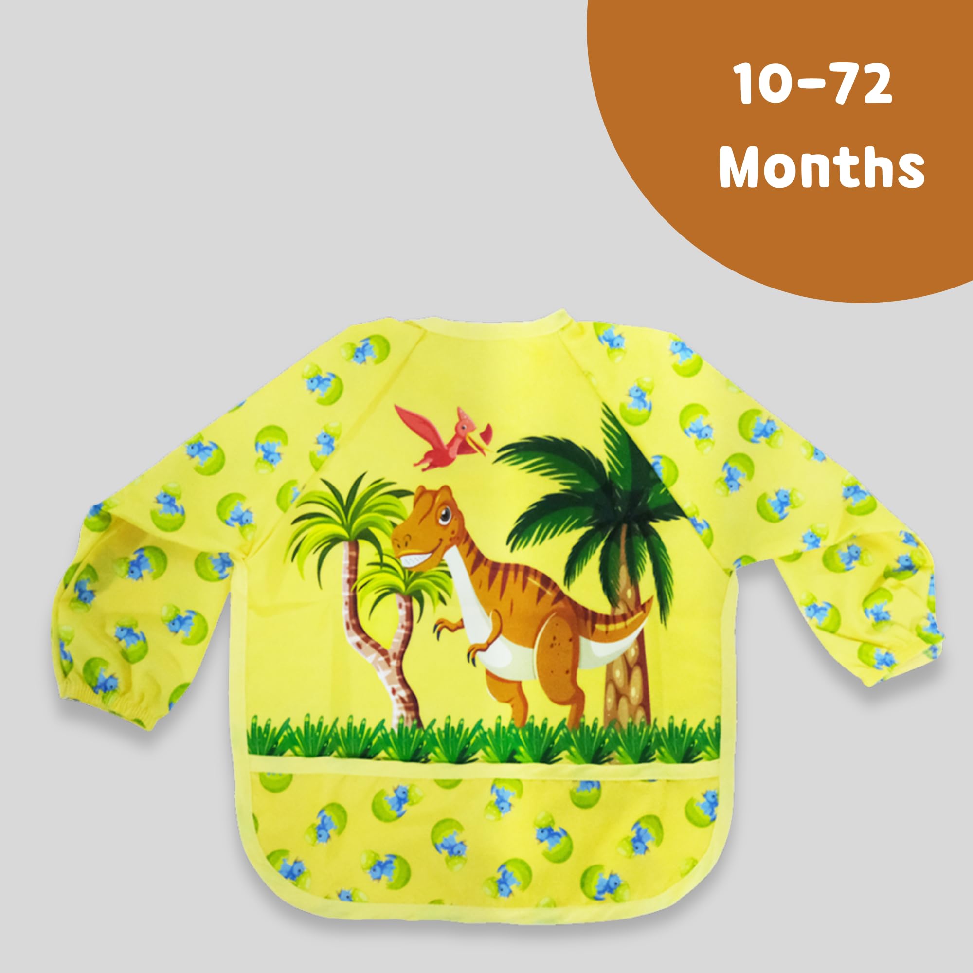 Baby Bibs for Feeding - Waterproof, Soft, Adjustable - Easy to Clean, Lightweight, Comfortable for Infants and Babies (1, dinosaur) - Image 4