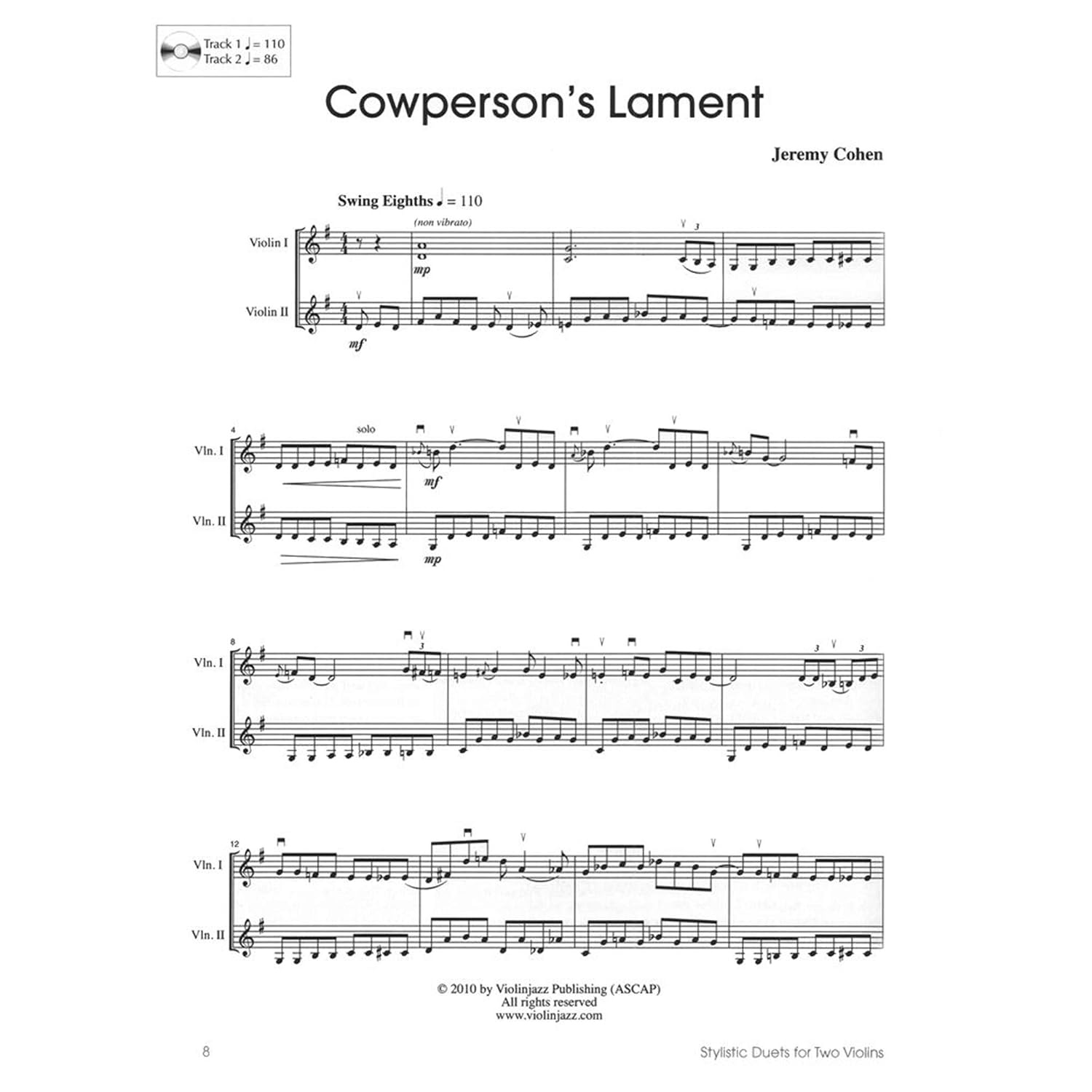 Stylistic Duets for Two Violins